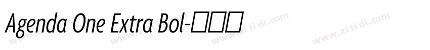 Agenda One Extra Bol字体转换